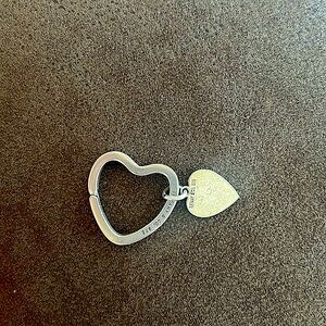 Tiffany & Co. Sterling Silver Double Estate Heart Keychain TIF698